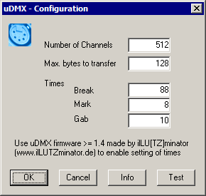 ilLU TZ mination uDMX driver