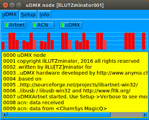 uDMX artnet node